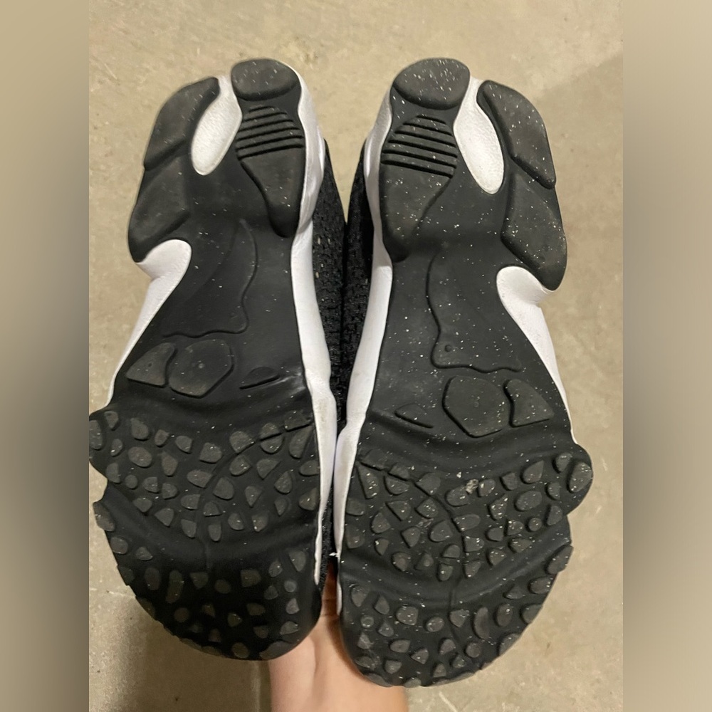 Nike Kids Black Mary Jane-Style Velcro Sneakers with White Swoosh - Picture 2 of 4